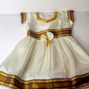 Gold and White dress